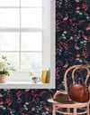 Joules Fields Edge Floral French Navy Wallpaper Joules Fields Edge Floral French Navy Wallpaper