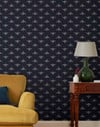 Joules Block Print Bee French Navy Wallpaper Joules Block Print Bee French Navy Wallpaper