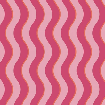 Making Waves Raspberry and Tangerine Wallpaper