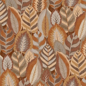 Arty Leaves Brown Wallpaper