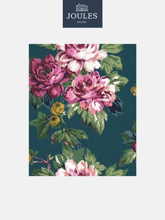 Joules Invite Floral Peacock Wallpaper