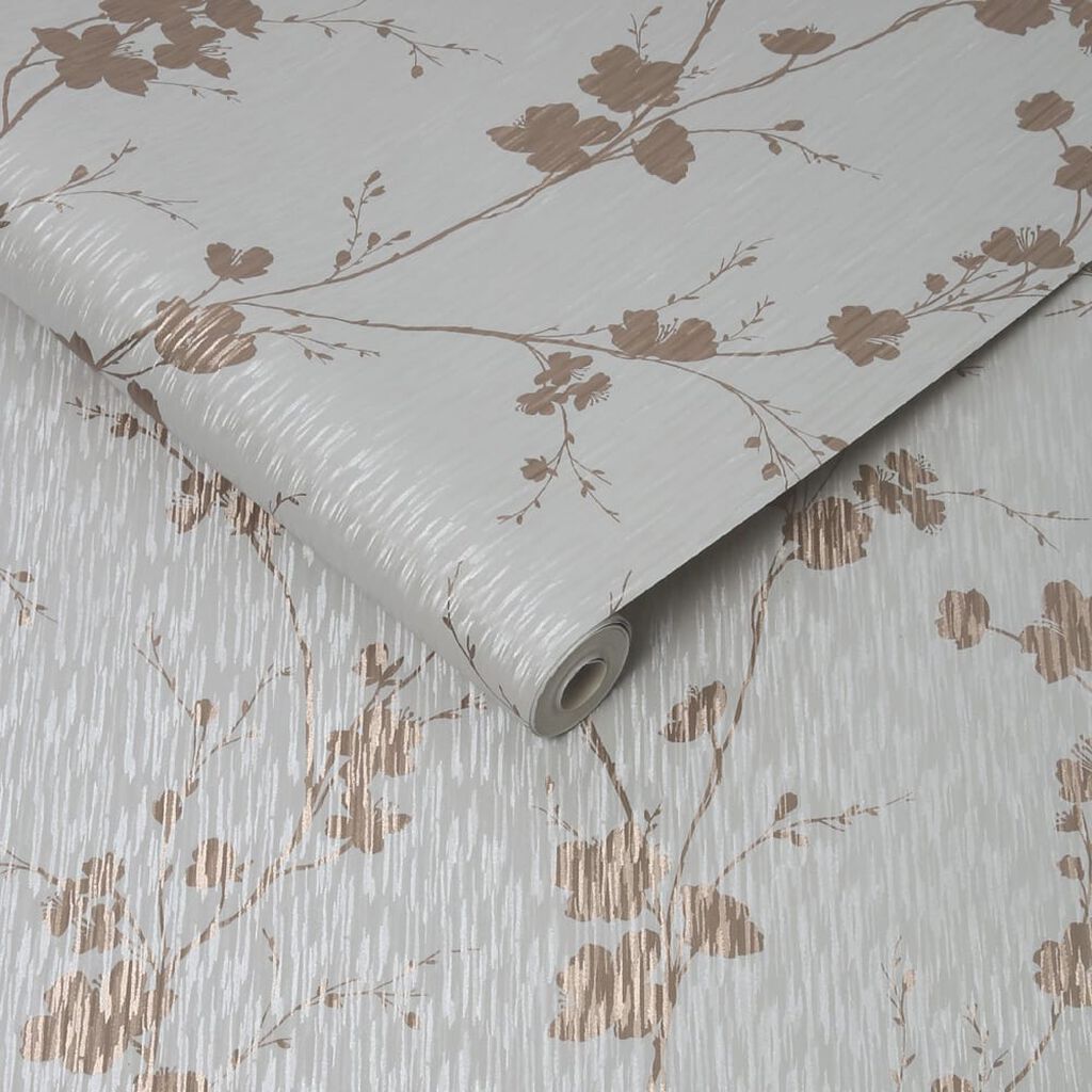 theia blossom mist & rose gold wallpaper