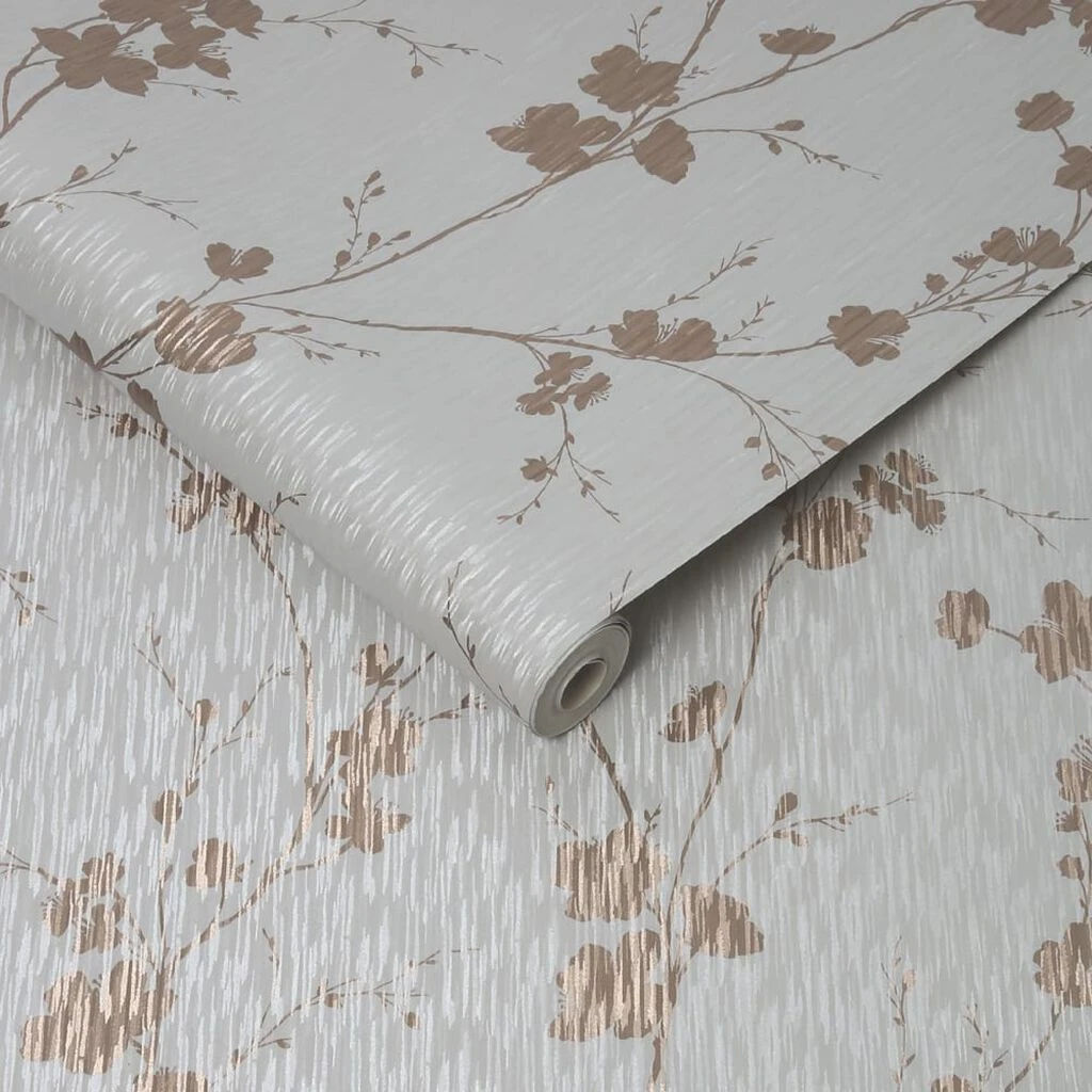 theia blossom mist & rose gold wallpaper
