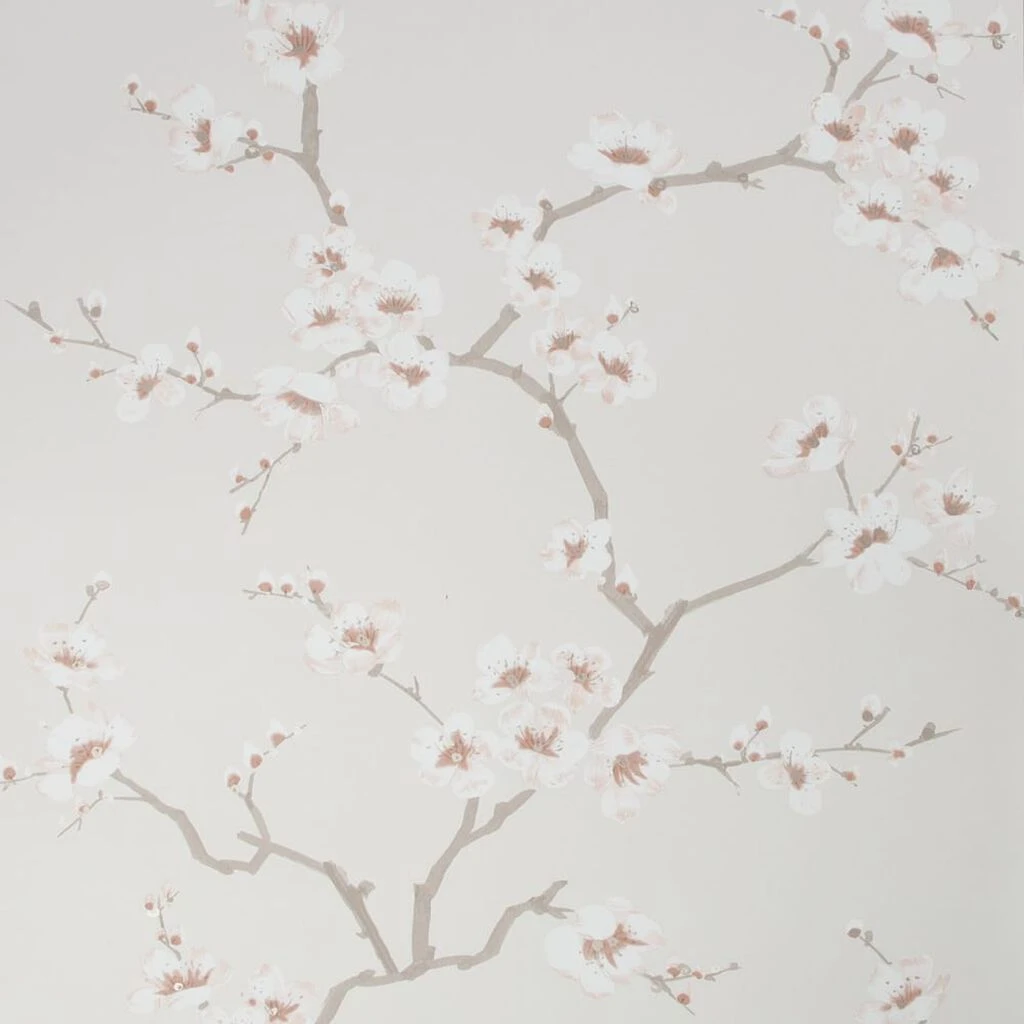 apple blossom burnt orange wallpaper