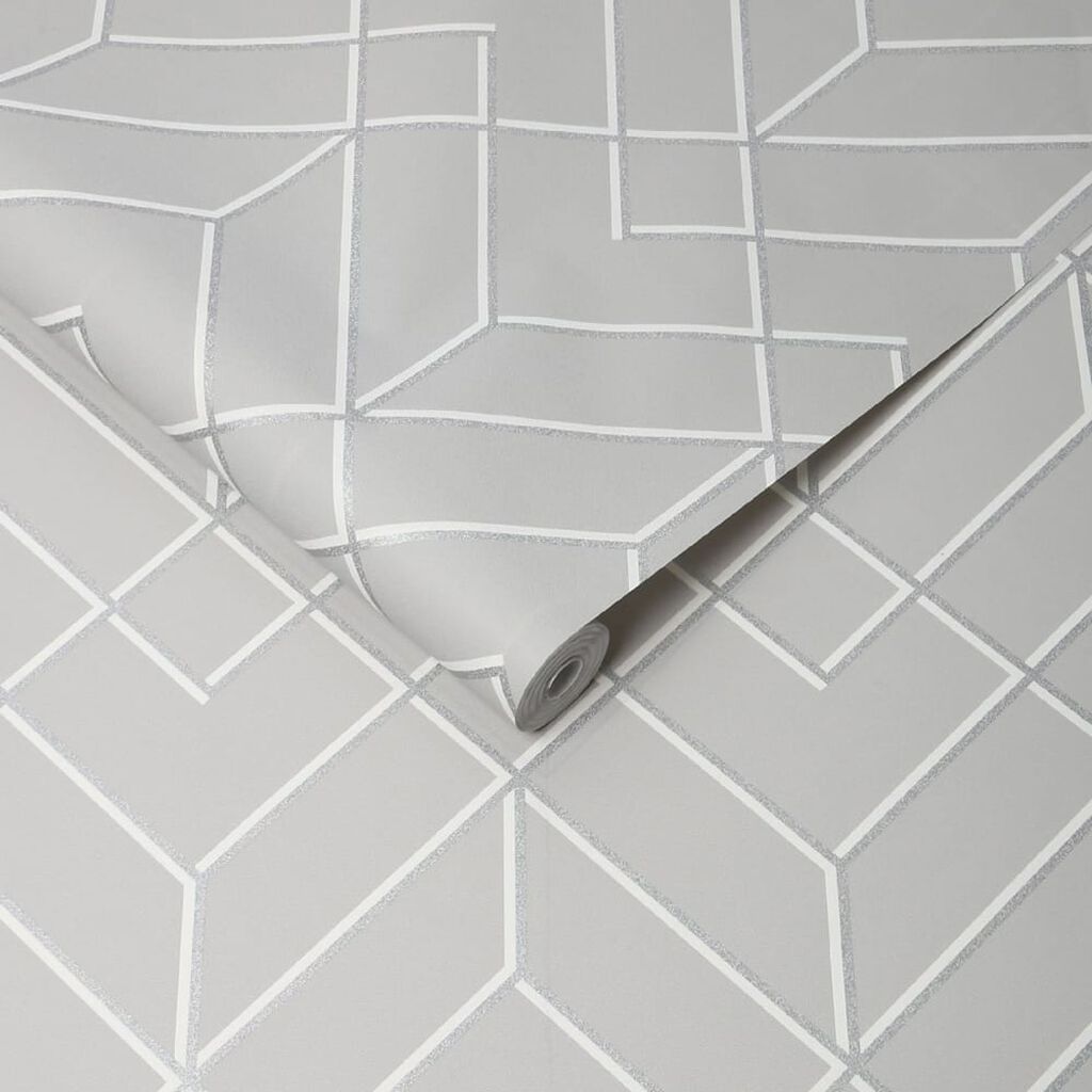 losanges filaires silver wallpaper
