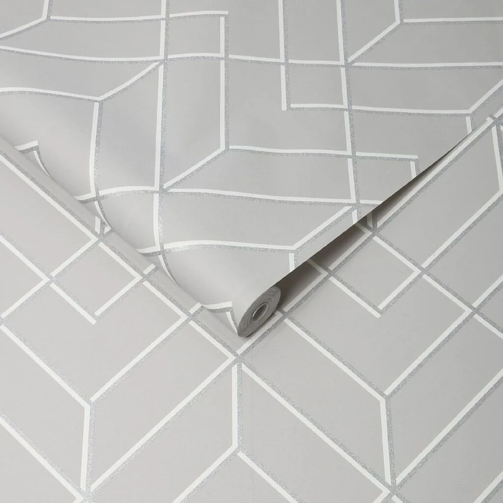 losanges filaires silver wallpaper