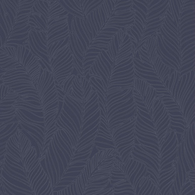 leaf navy wallpaper
