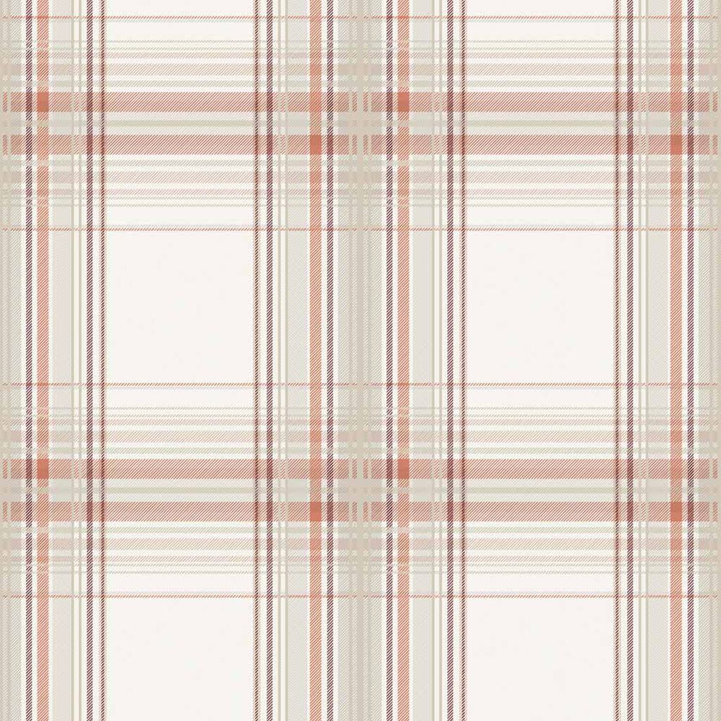 iona check burnt orange wallpaper