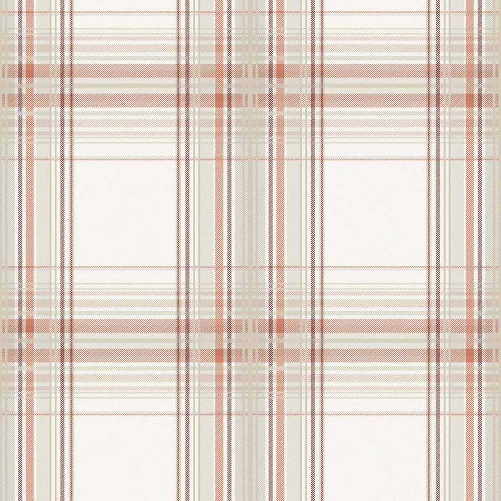 iona check burnt orange wallpaper