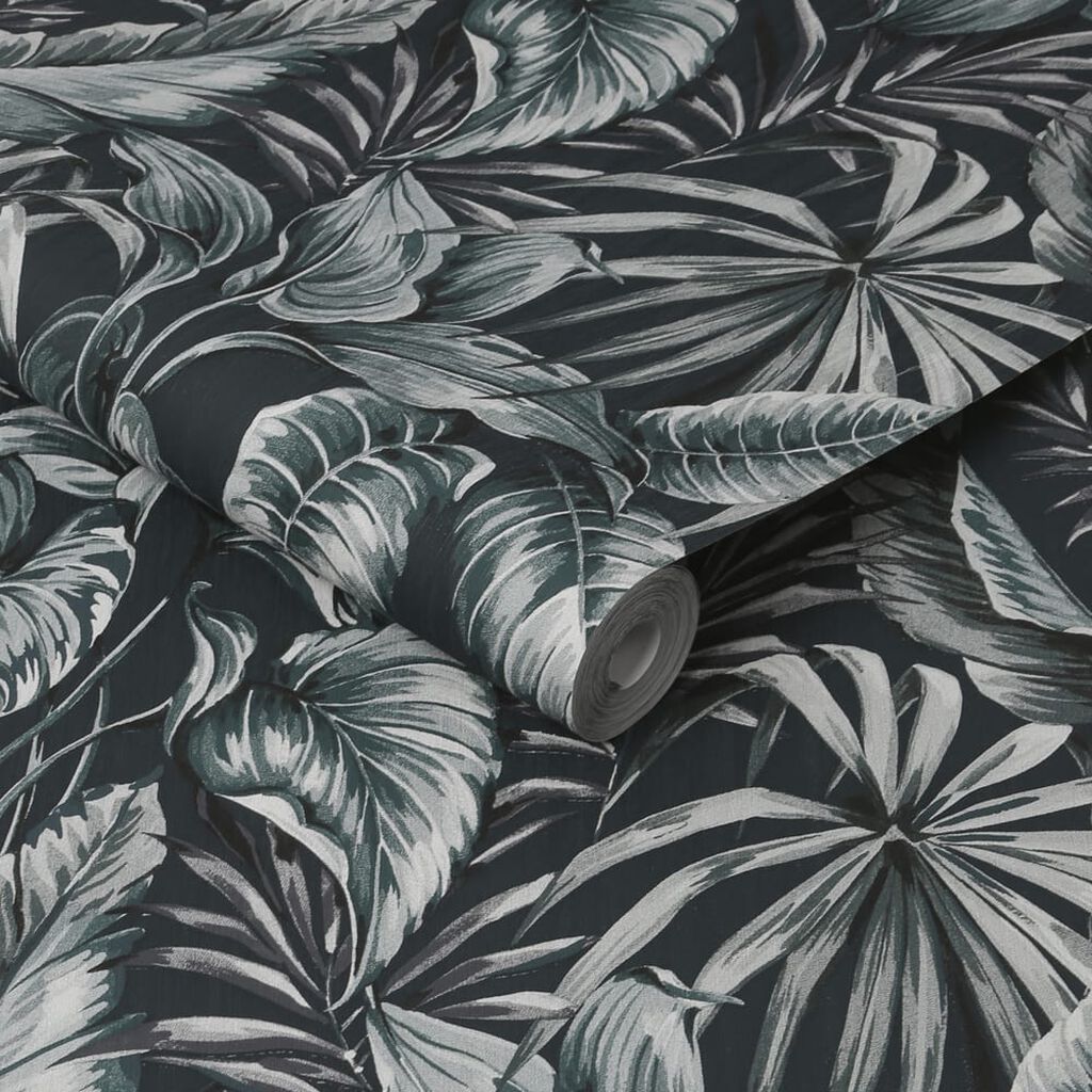 Leaves Exotique Green Wallpaper