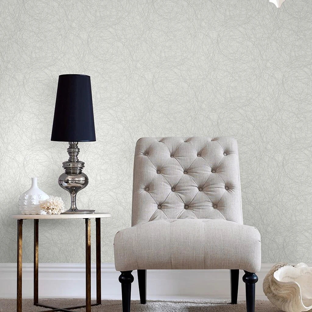 twist white and silver wallpaper