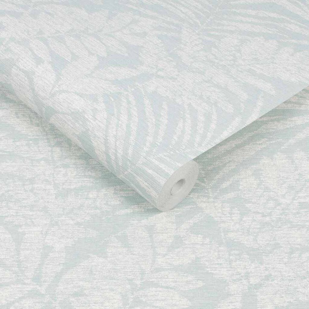 Fern Duck Egg Wallpaper