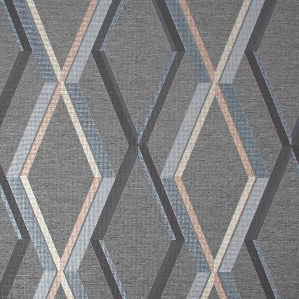 prestige geo charcoal wallpaper