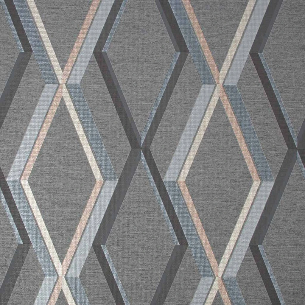 prestige geo charcoal wallpaper