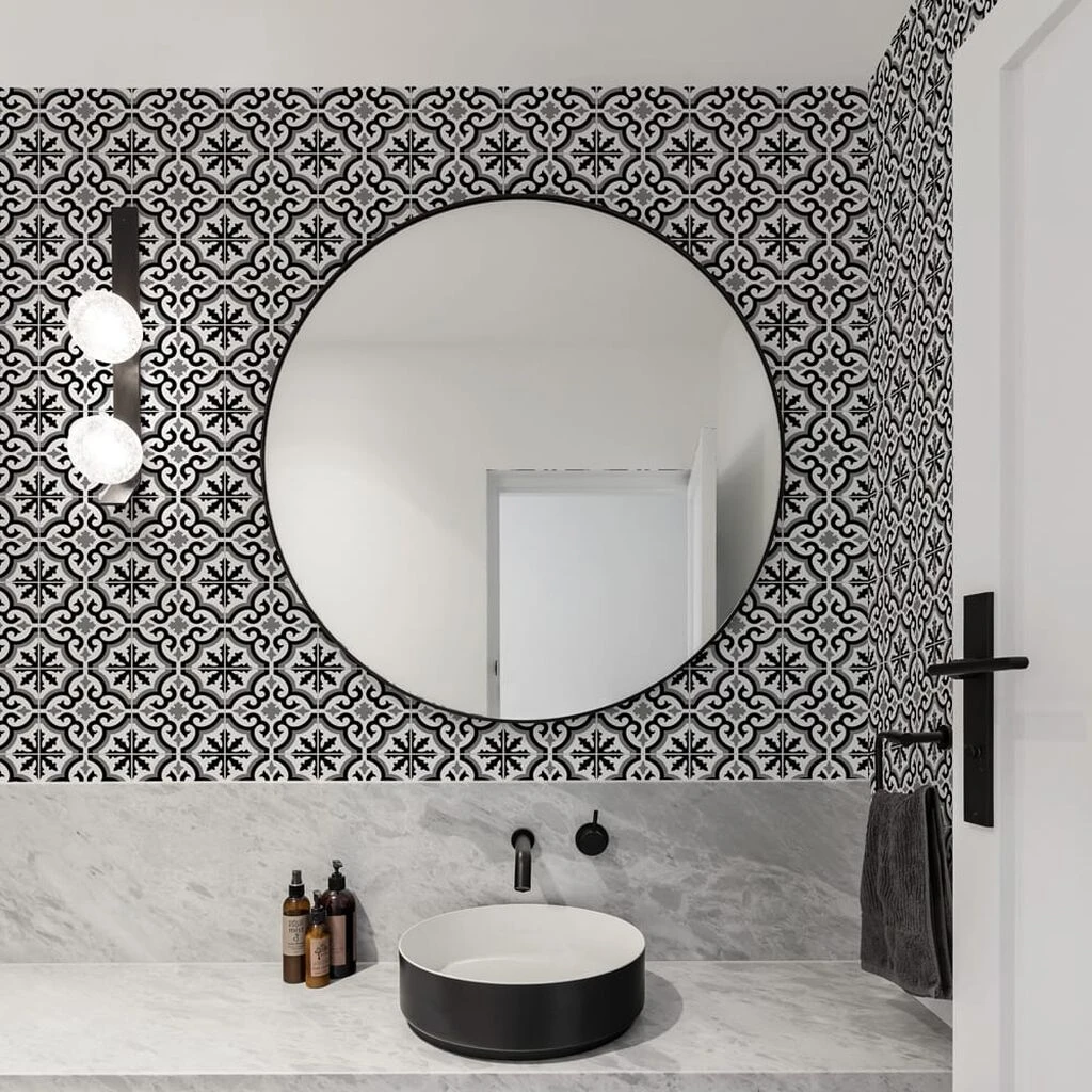 grecian black wallpaper