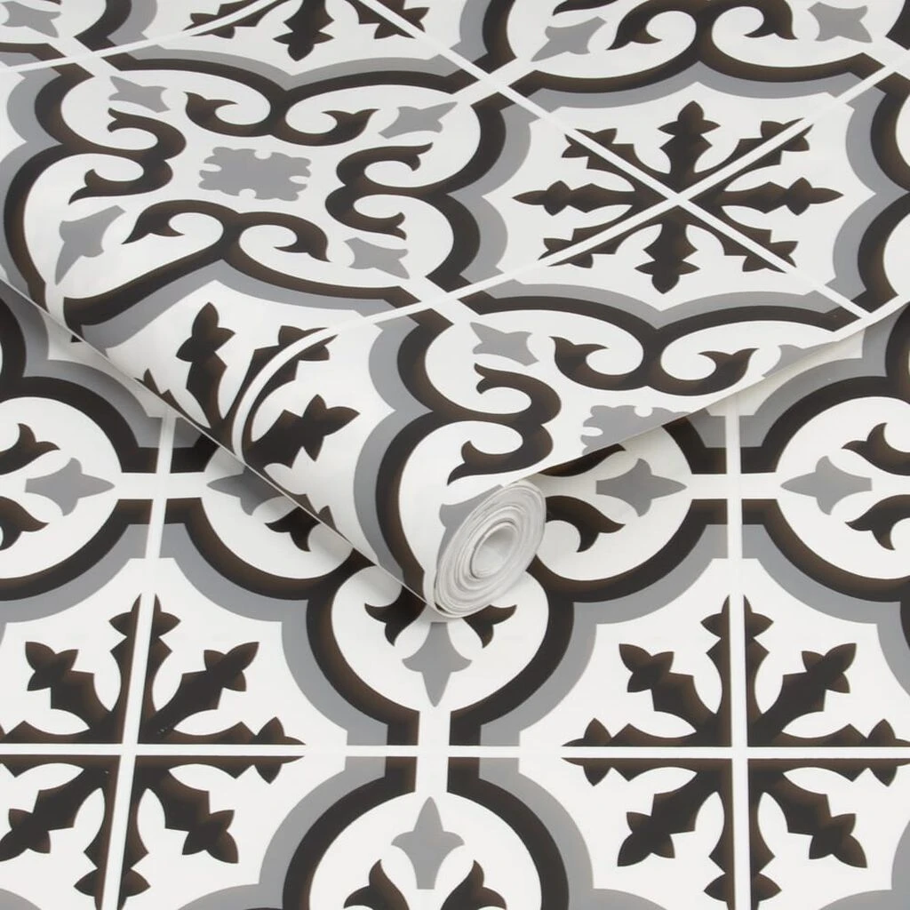 grecian black wallpaper