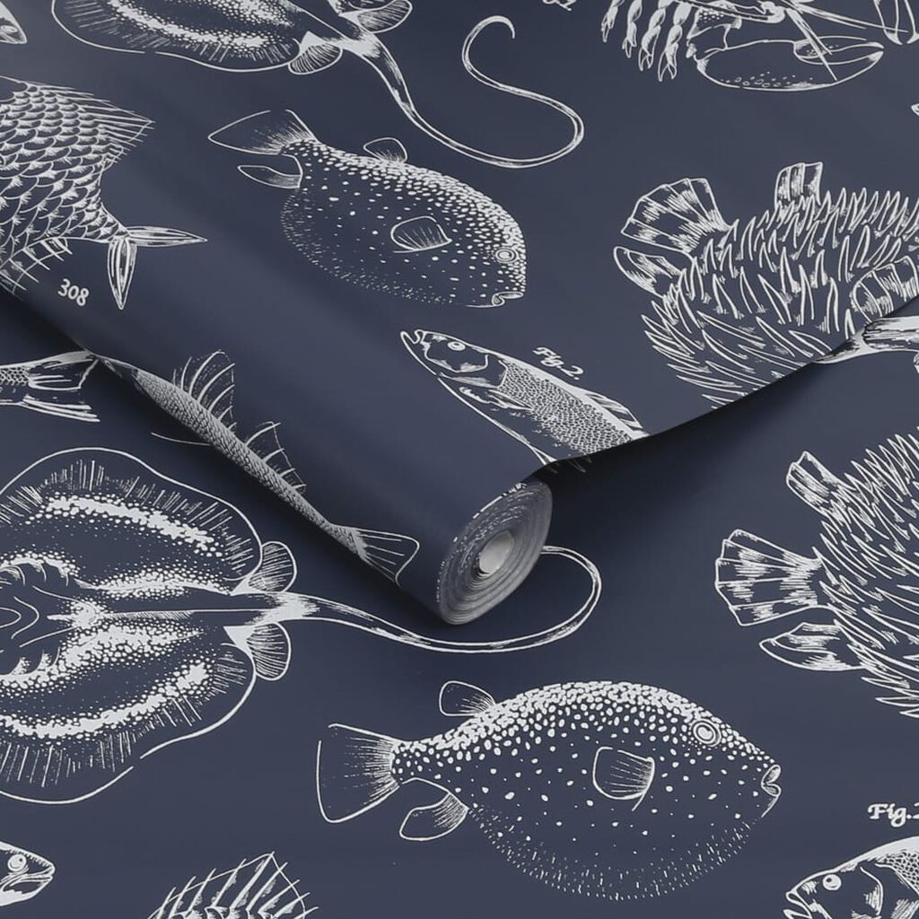into the deep navy wallpaper