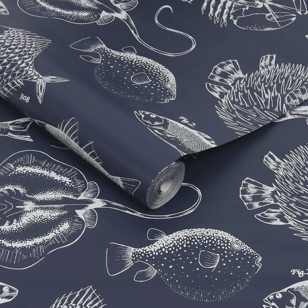 into the deep navy wallpaper