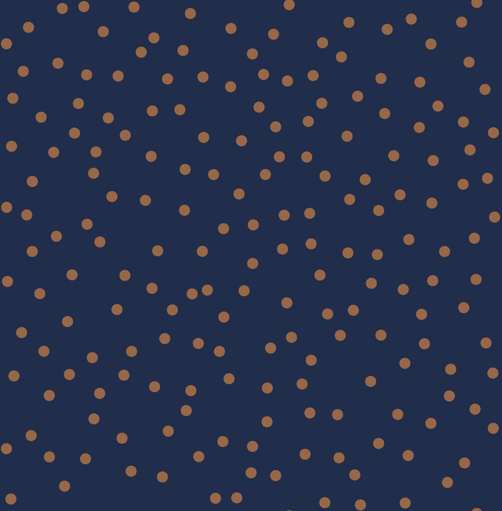 confetti navy & copper wallpaper
