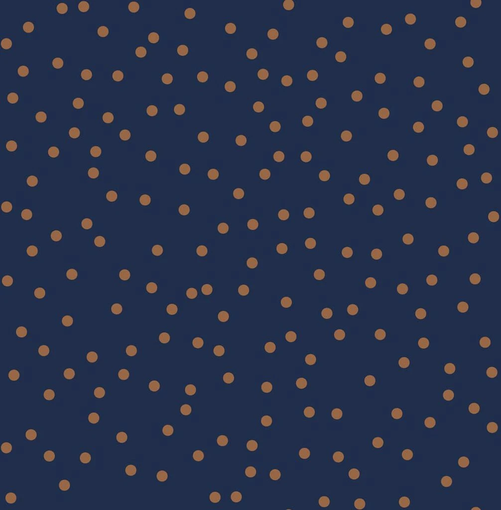 confetti navy & copper wallpaper