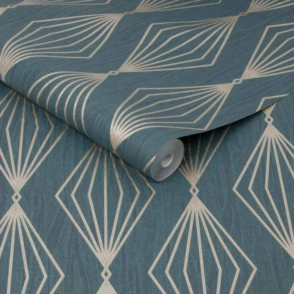 marquise geo emerald wallpaper