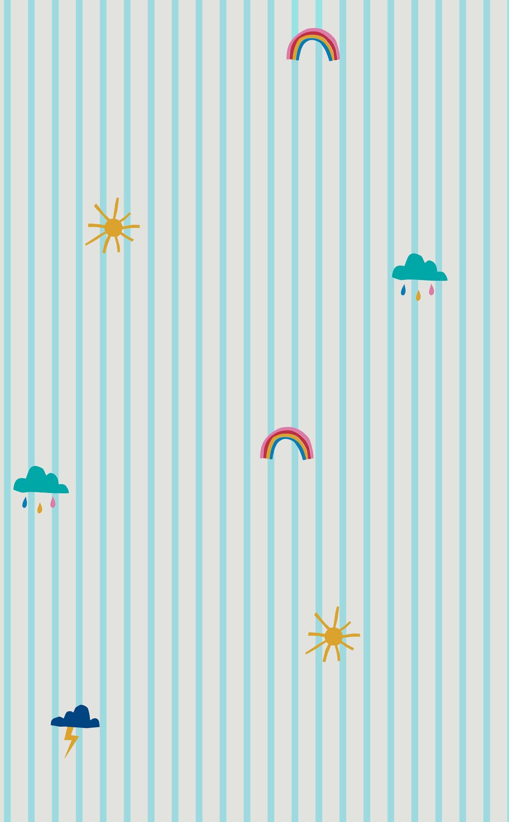 Joules Whatever the Weather Icons Haze Blue Wallpaper