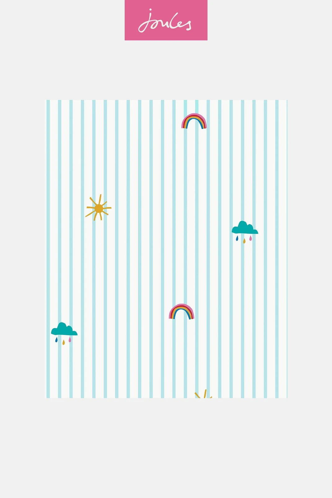 Joules Whatever the Weather Icons Haze Blue Wallpaper