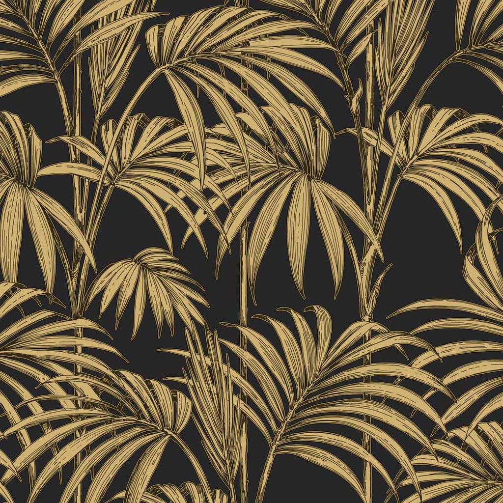 honolulu black and gold wallpaper