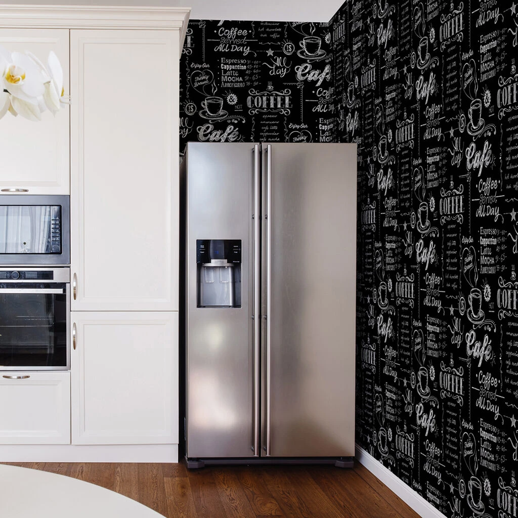 coffee shop black and white wallpaper