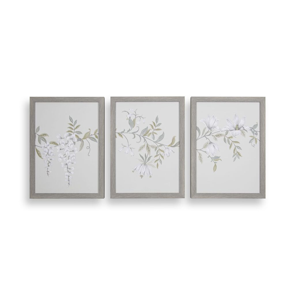 parterre set of 3 framed canvases
