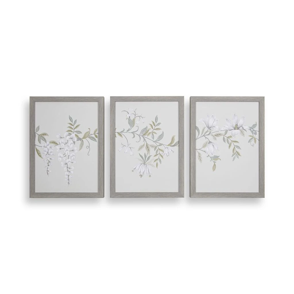 parterre set of 3 framed canvases