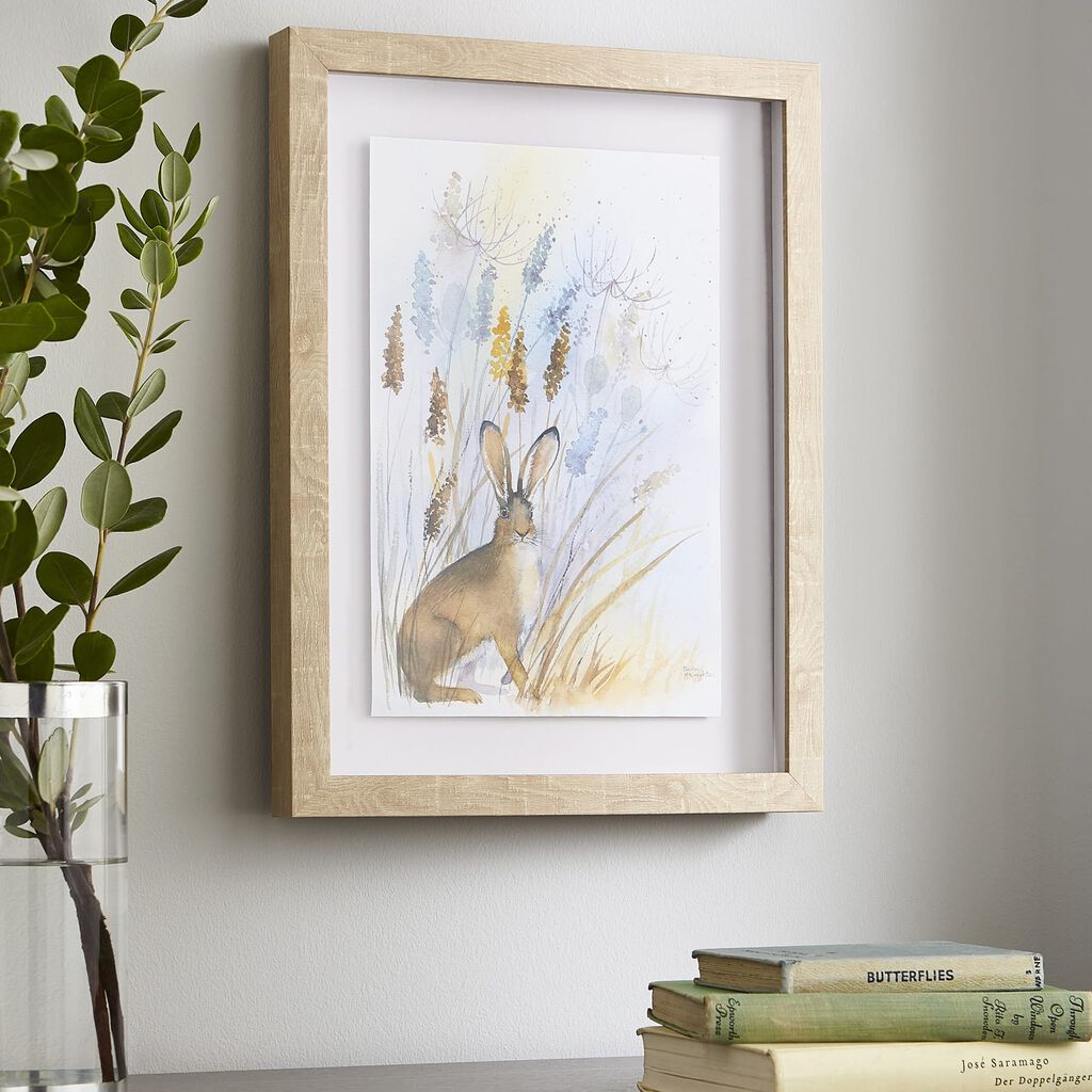 country hare framed print