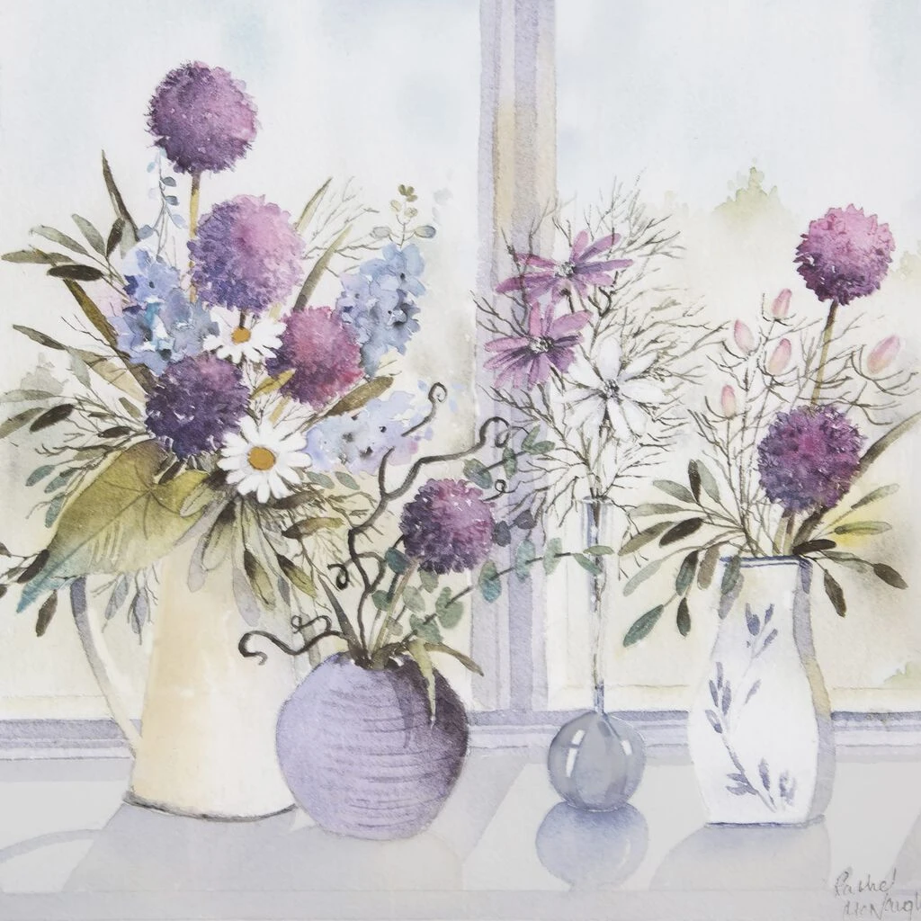 allium blooms framed print