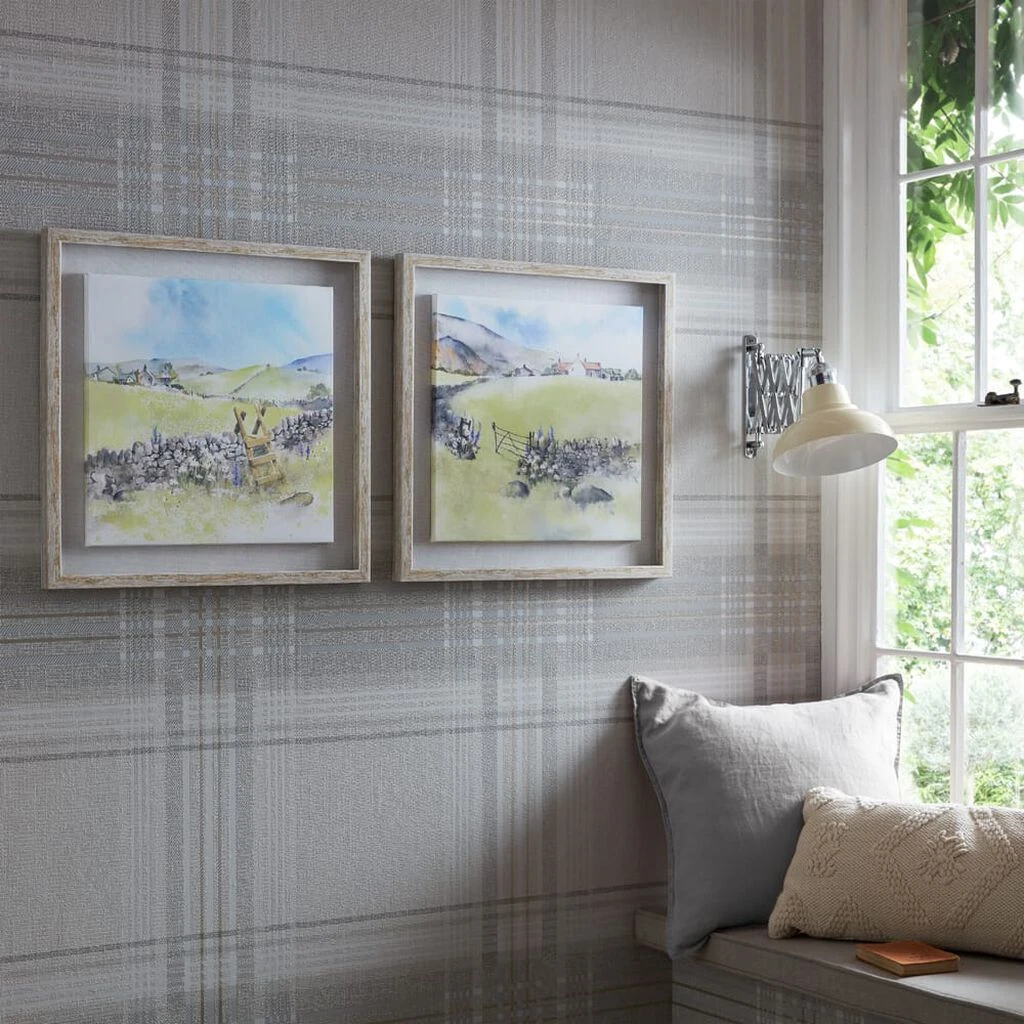 country meadow framed floating canvas