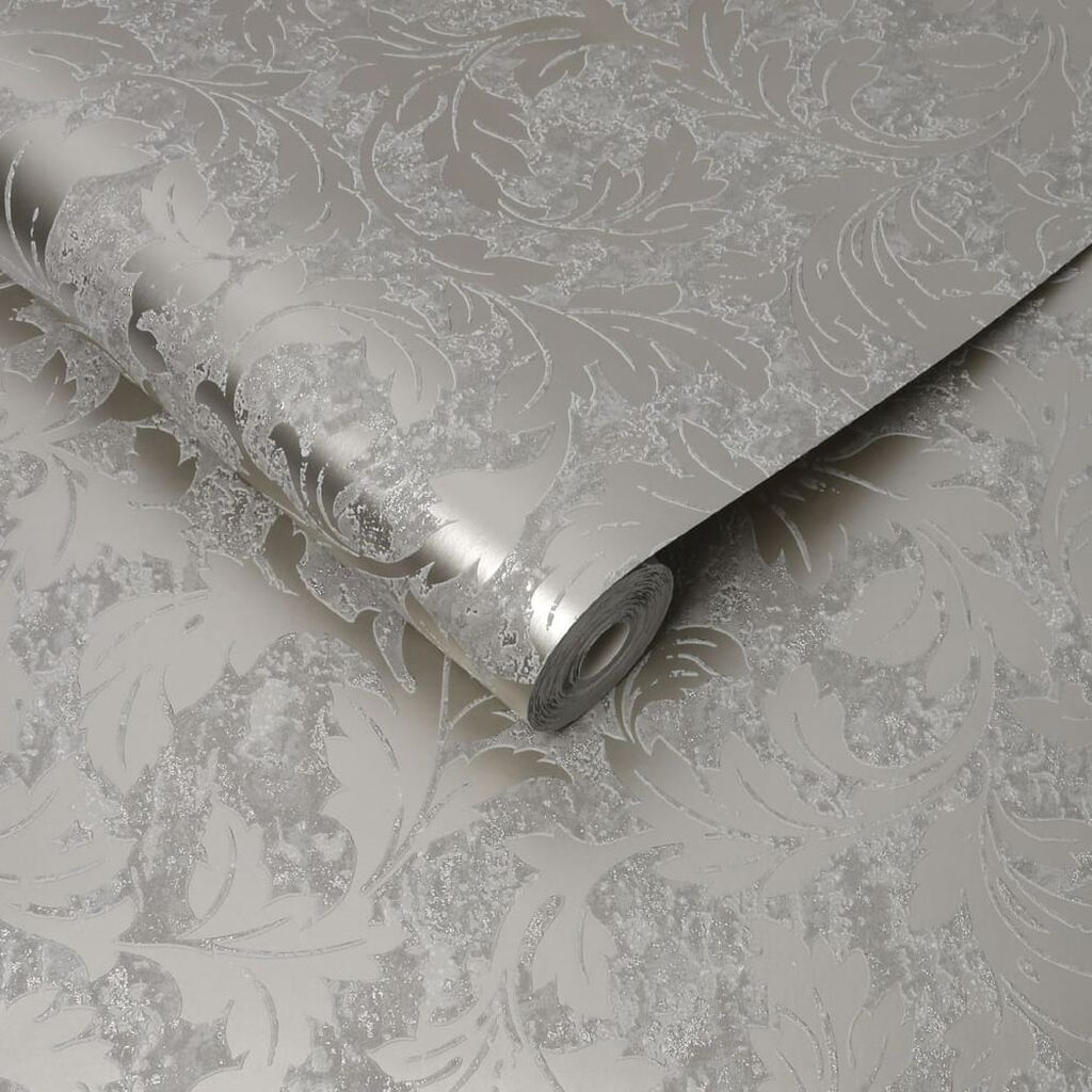milan scroll taupe wallpaper