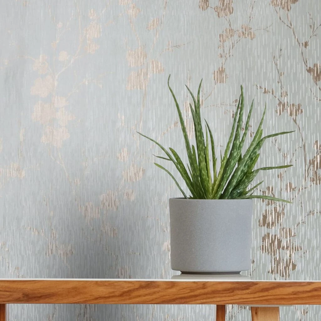 theia blossom duck egg wallpaper