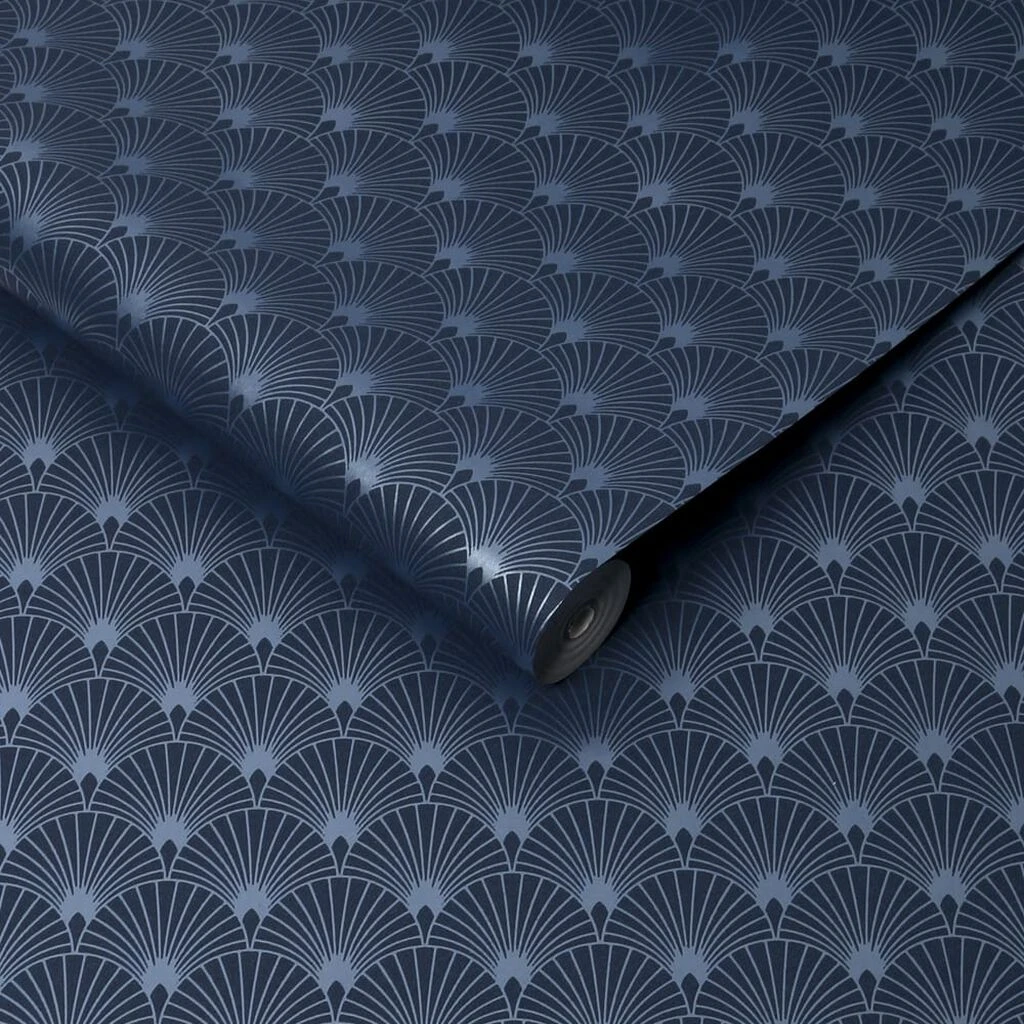 ecailles gatsby blue mica wallpaper