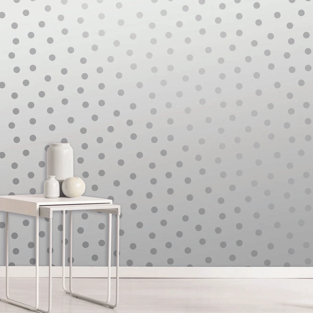 Starlight Spots Silver Wallpaper