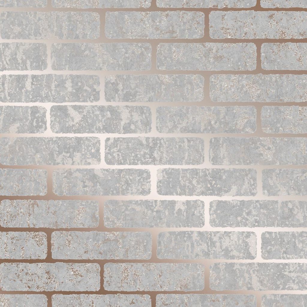 milan brick rose gold wallpaper
