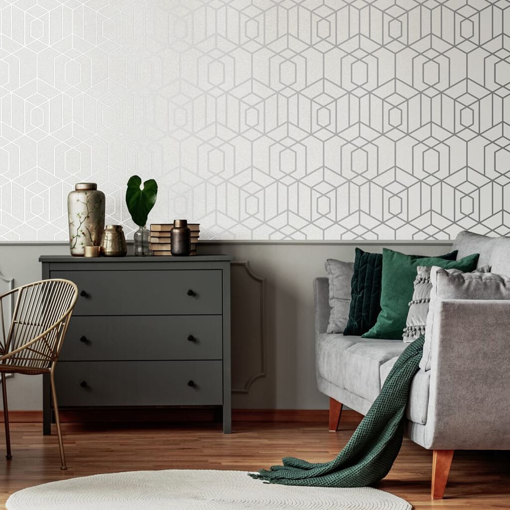 disco vogue silver wallpaper