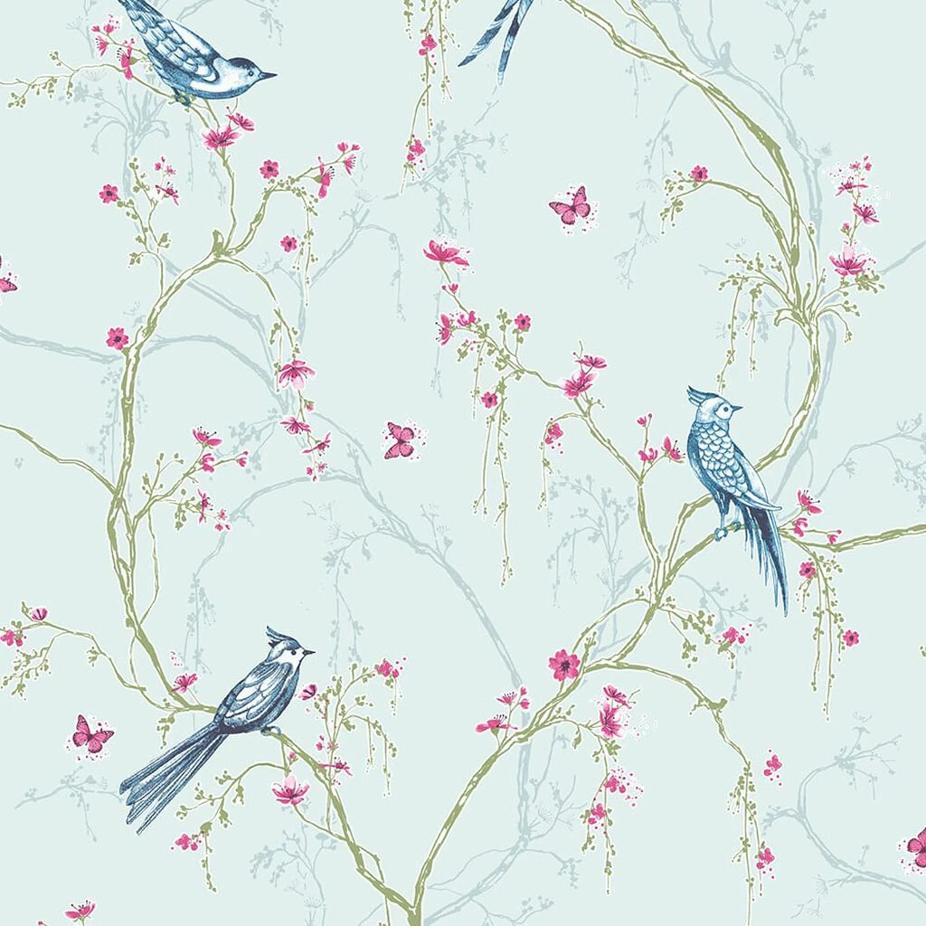 songbird duck egg wallpaper