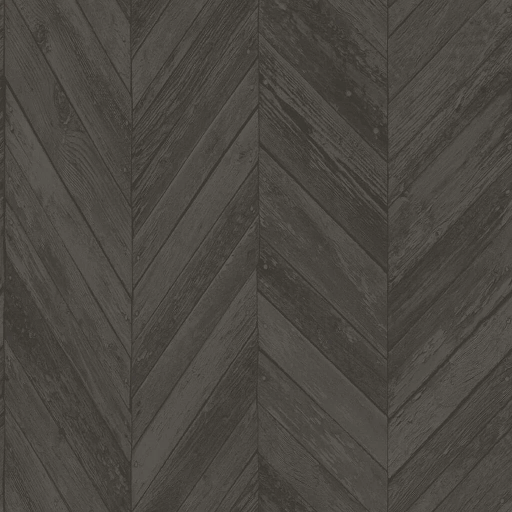 transform herringbone wood dark gray wallpaper