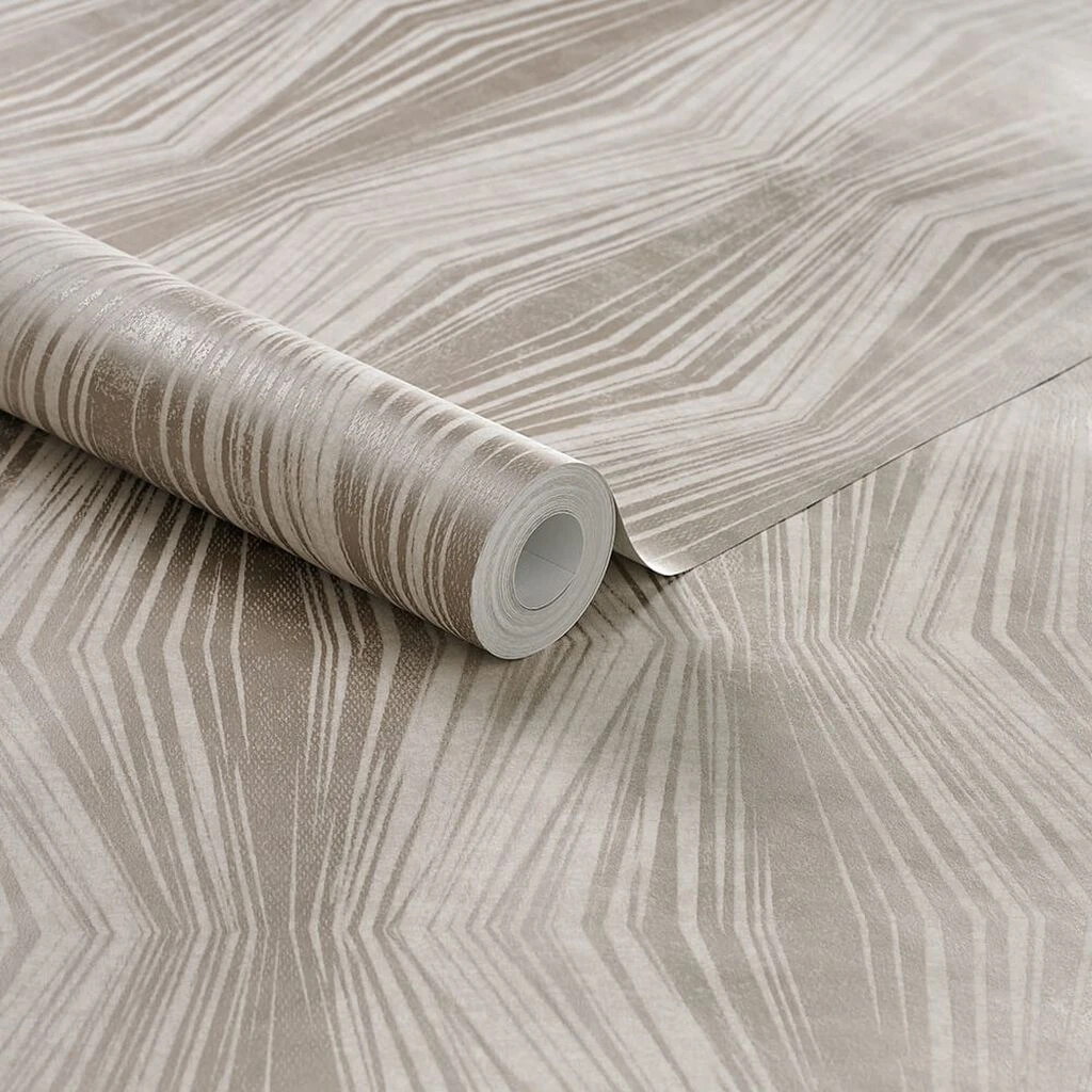 vermeil stripe cream wallpaper