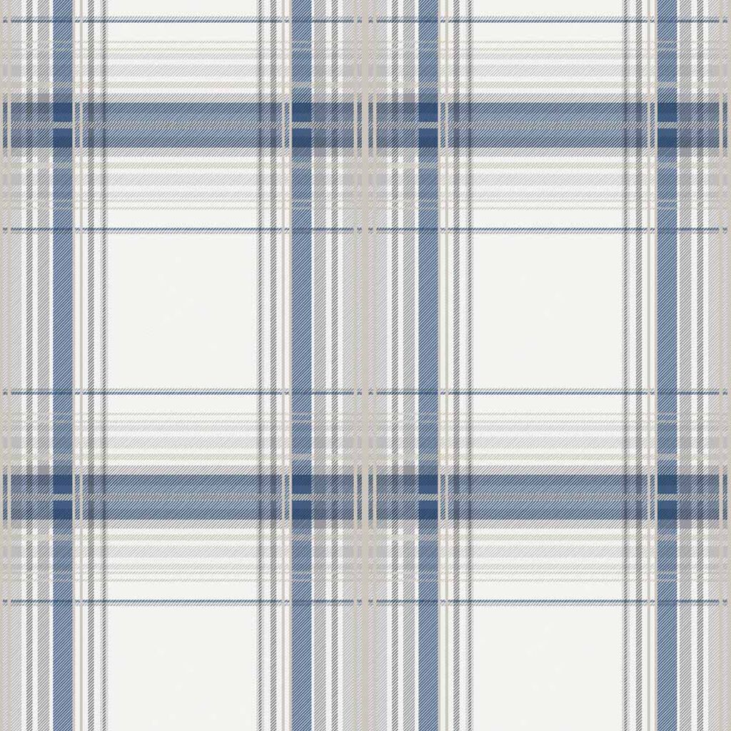 iona check navy wallpaper