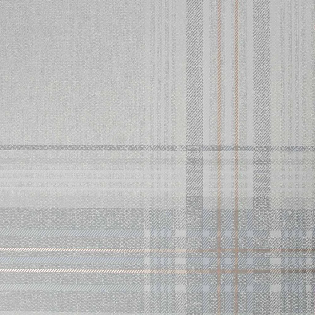 rhea plaid grey & rose gold wallpaper