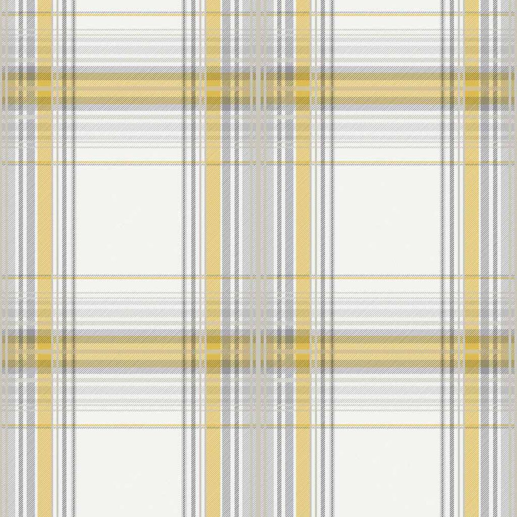 iona check ochre wallpaper