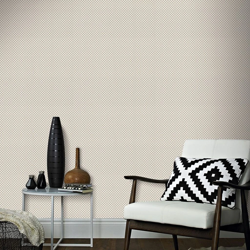trellis taupe wallpaper