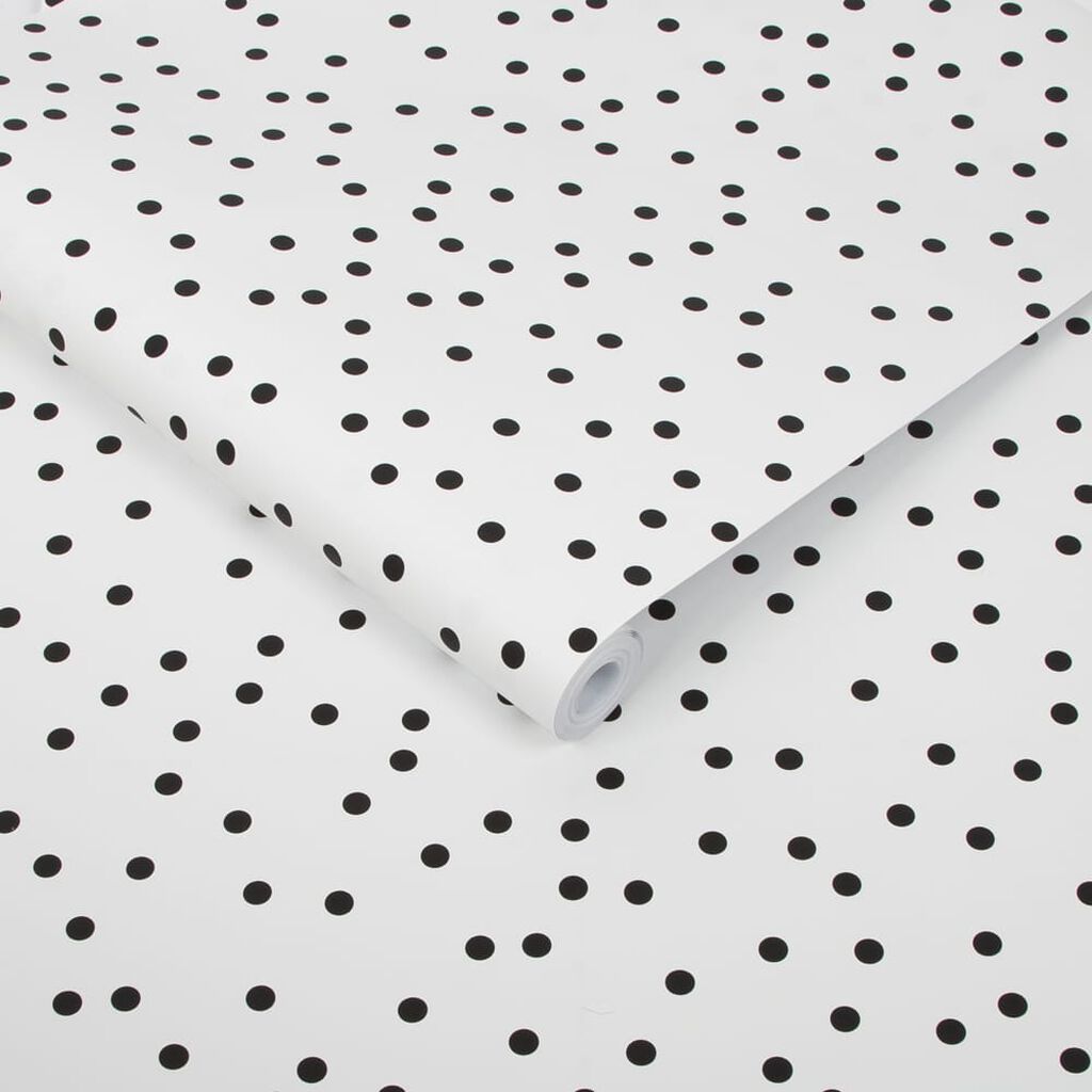 confetti black & white wallpaper