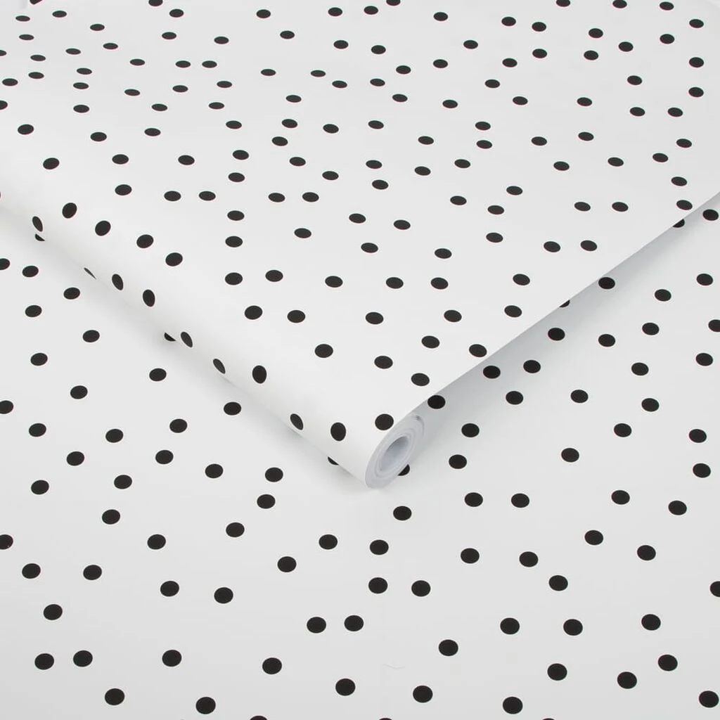 confetti black & white wallpaper