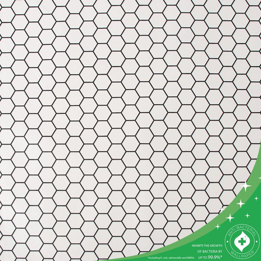 hexagon lattice white wallpaper